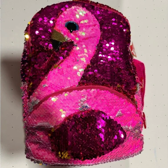 Ty Sequin Flamingo Kids mini Backpack - Picture 2 of 4